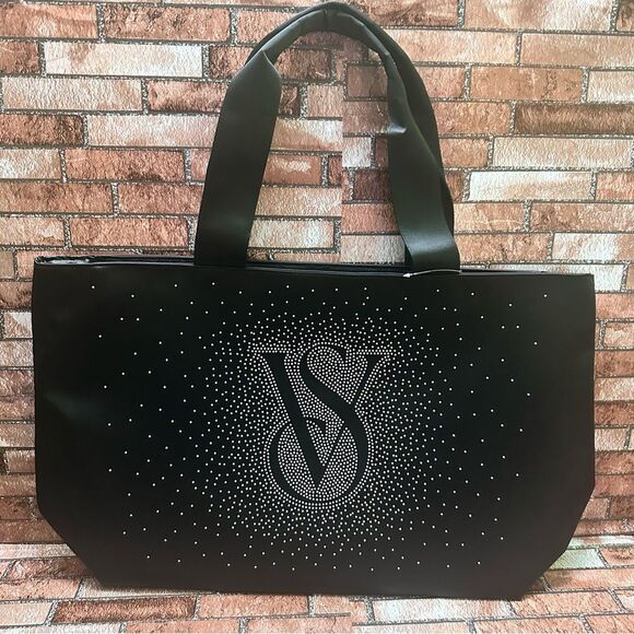 Victoria's Secret Handbags - Victorias Secret shine Tote Black Bag